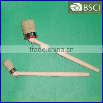 RB-010 Special Round Brush With White Bristle and Wooden Handle