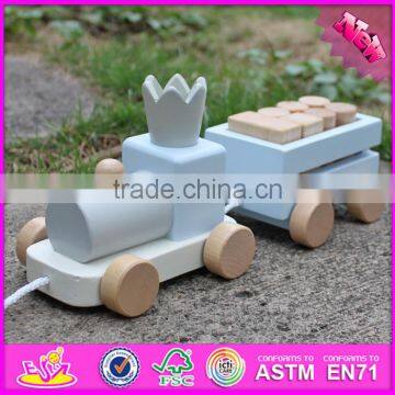 2016 New Products Wooden Train Push and Pull Toys for Toddlers W05C075 photo-2