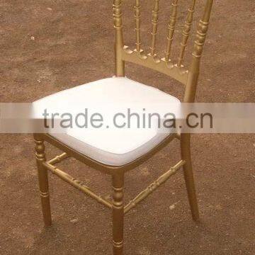 Special Beautiful Gold Color Wood Napoleon Chair With Cushion photo-5
