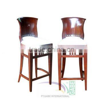 Bar Stool Italy Teak Wood Frame