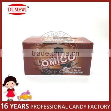 30g Halal Mini Sandwich Chocolate Flavor Filled Biscuits Cookies photo-5