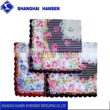 Hansen's Gift box embroidered silk handkerchief