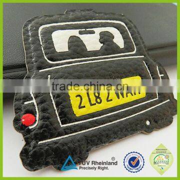 China Manufacturer Cheap Wholesale Jeans Brown Leather Patch photo-4