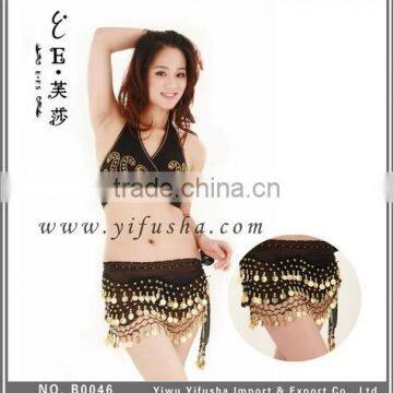 Hot selling 128coins hip scarf