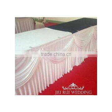 3m ,4m , 5m , 6m ,7.5m Length X75cm Height Shiny Beautiful Ice Silk With Swag Table Skirt photo-2
