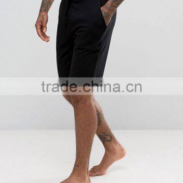 Hot Sale Custom 100% Cotton Jersey Sweat Fabric Men's Black Breathable Casual Casual Sporting Shorts photo-4