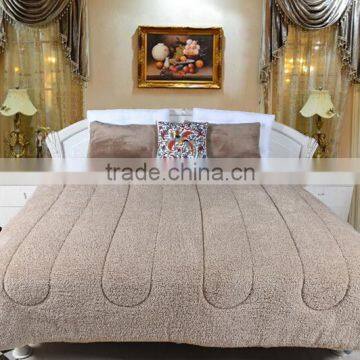 Faux Fur Flannel Plain Colour Quilt Blanket Pillow Handmade Patchwork Quilt Needlework Bed Linen Bedclothes 16 photo-2