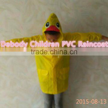 Four Different Types Pvc Kids Rain Coat (yellow Red Green Purple) photo-3