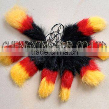 CX-P-01 Wholesale Custom Cheap Keychain Rabbit Fur Car / Mobile Phone/ Key Chain photo-2