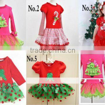 kids dress new christmas holiday girls dress lateset dress for 2-6 years kids puffy dress