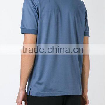 China Factory Royal Blue Dry Fit Polo Shirt With Front Pocket for Men photo-3