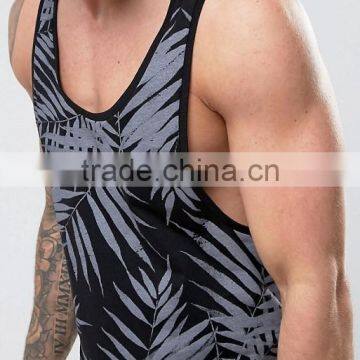 Mens Polyester Stringer Gym Singlets Overall Sublimated Tank Top photo-2