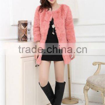 New 2016 Women's Coats Colorful Real Fur Coat Female Luxury Rabbit Fur Winter Jacket Women New Arrival Overcoat photo-5