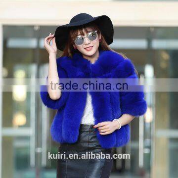 Short Natural Genuine Fox Fur Overcoat Winter Warm Real Coat For Women Real Fur Jacket Striped Style Plus Size Whole Fur Skin photo-5