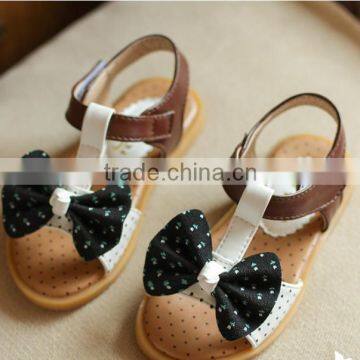 S60232B Kids Fancy Sandals Hot Chocolate Design Shoes Modern Girl Bowknot Shoes photo-2
