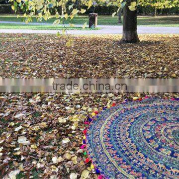 Alson Drop Shipping Indian Mandala Round Roundie Beach Throw Tapestry Hippy Boho Gypsy Cotton Tablecloth Beach Towel photo-3