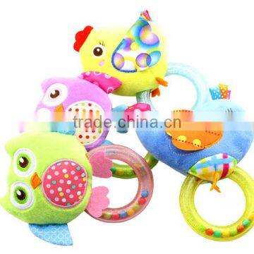 Colourful Circle Baby Plastic Ring Rattle Insert Teether Toy For Gift photo-5