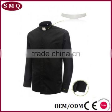 USA hot sale custom tab collar cotton/polyester clergy shirt