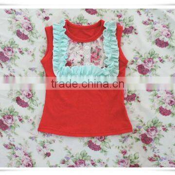 2017 Summer children clothing Baby Girls Cotton Tank Top Kids Baby Solid Color Ruffle Sleeveless Floral vest