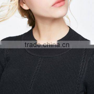 2017 Womens Beautiful Fashion Half Sleeve Long Fitted Knitted Sweater Dress With High Quality photo-4