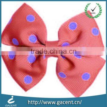 Hot sale handmade polyester ribbon bow with finger filp for wedding