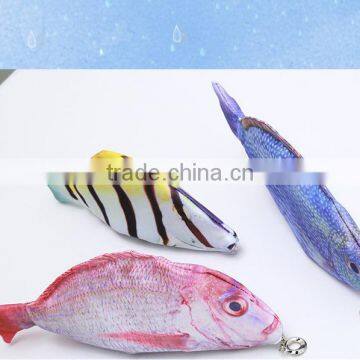 Creative Novel Zipper Simulated Fish Shaped Pencil Bag Case photo-3