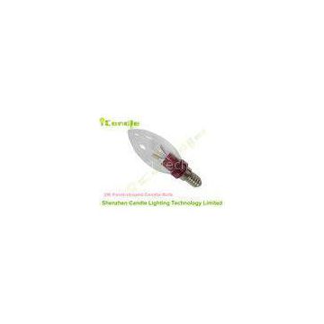 AC 230v Red Point Shaped 3 W Dimmable Led Candle Bulbs Good Heat Dispersion