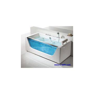 Single person glass massage bathtub indoor