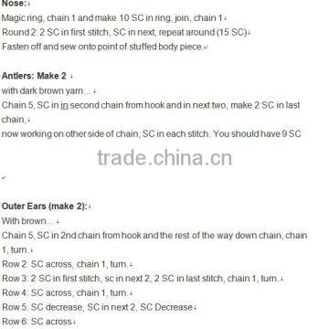 Hand Knitting Christmas Rudolph the Reindeer Cushion Diy Craft Kits photo-4