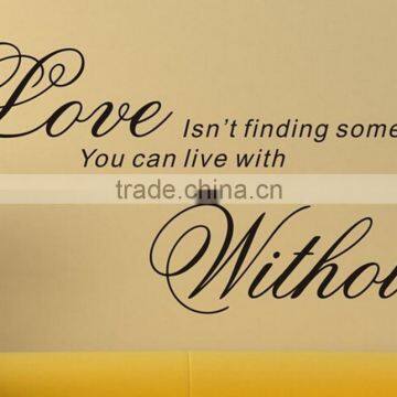 LOVE ISN'T FINDING SOMEONE Wall Art Quote Removable Sticker Decal Home Decor