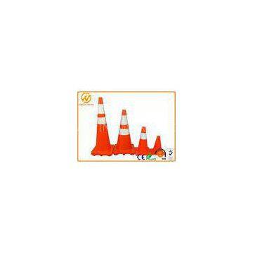 Reflective Orange PVC Traffic Safety Cones Impact Resistant 45cm / 70cm / 90cm Height