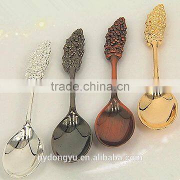 rose vintage palm tree coffee spoon /hy zinc alloy creative ice cream spoon and fork /fancy dessert spoon dinnerware