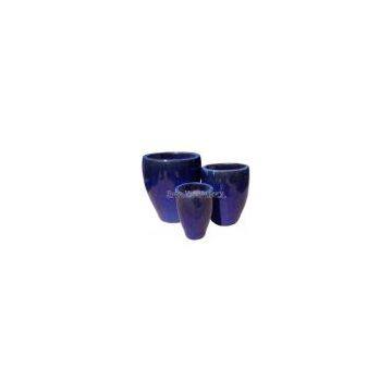 Blue Outdoor Ceramic planter strength