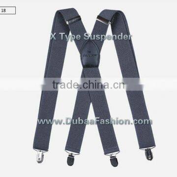 1.5" Wide Solid Color Mens Suspender X Type Undergarment Suspender Brace Casual Business