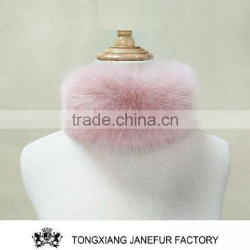 Wholesale Elegant Real Accessory Fox Fur Custom Print Infinity Scarf