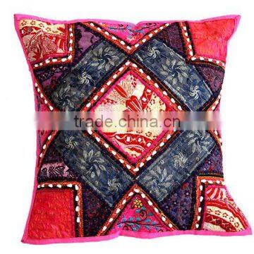 Accent India Sari Patch work Handmade Bedroom Decor Throw Toss Pillow Cushion Case Cover