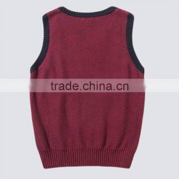 School Uniform Suppliers Woolen Sweater Designs for Children,kids Knit Vest Pattern Child Sleeveless Sweater photo-2