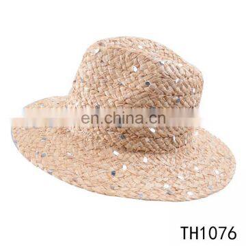Wholesale unisex fashion design supreme summer raffia panama straw boater hat