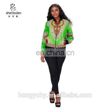 Wholesale customized African wax dashiki printed unisex bomber jackets