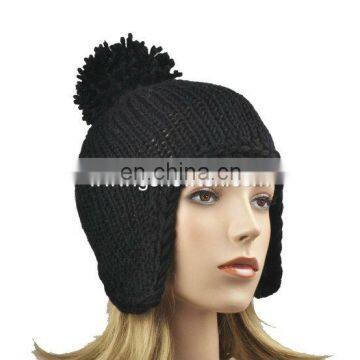 New style custom knit beanie pom