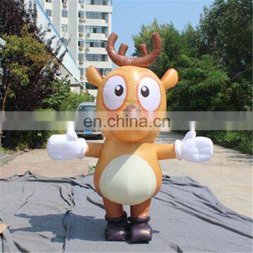 cute vivid cartoon animal deer inflatable/deer toy inflatable