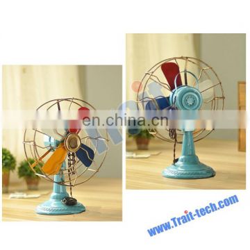 High Quality Retro Colorized Fan Handicraft Articles Vintage Fan Props European-style Craft Fan