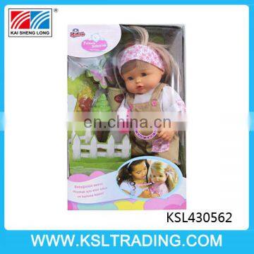 high quality 16 inch long hair pee baby doll kits for sale