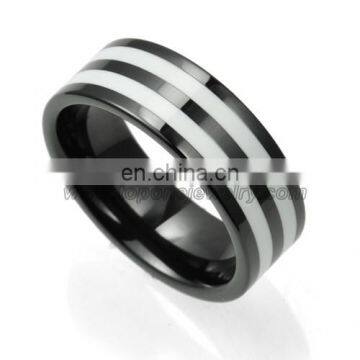 Black fashion shining ceramic ring for sale