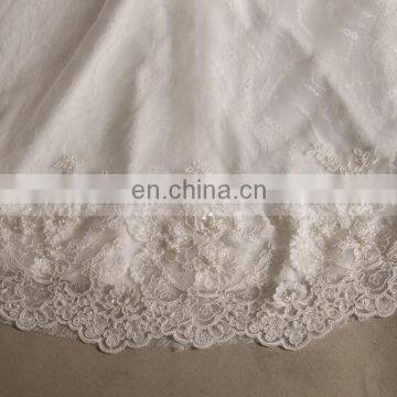 Elegant Long Sleeve V-Back Mermaid Lace Applique Wedding Dress photo-3