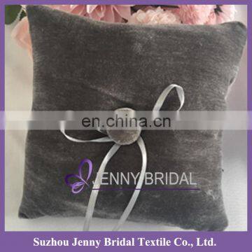 RP05 Celtic Ivory Velvet Square Wedding Ring Cushion Ring Bearer Pillow photo-5