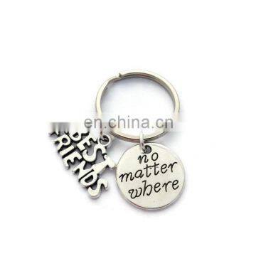 Custom design text words Best friends key chains