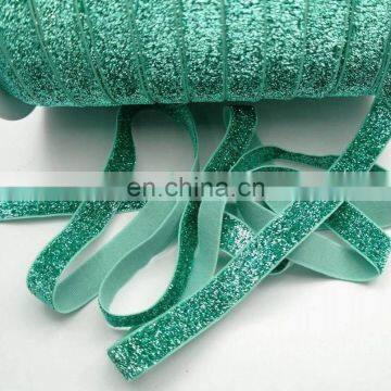Glitter elastic tape for hair ties