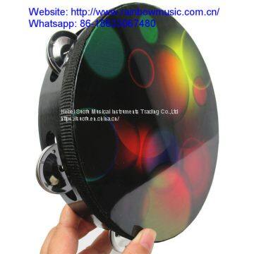 Hot Sale Tambourine Hand Drum Percussion Instruments Jingle Shaker Rhythm Instruments