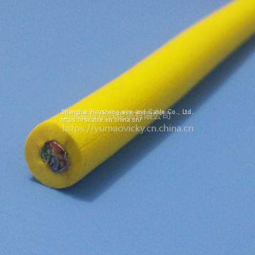 Acid-base / Oil-resistant Cable Yellow / Blue Sheath  Rov Wire Umbilical